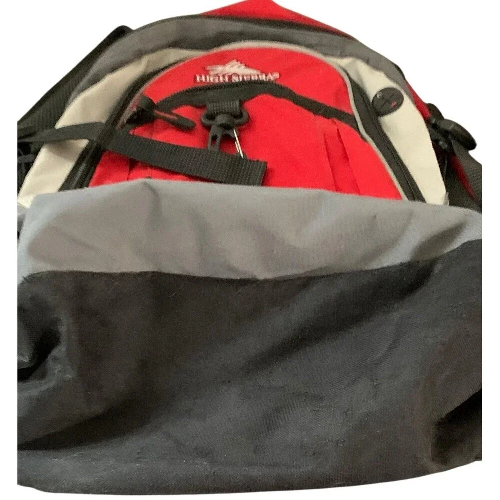 High Sierra Fatboy Multi-Compartment Backpack Red, Gray and Black